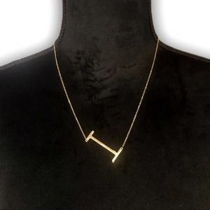 Gold Initial Pendant Necklace Letters A-Z